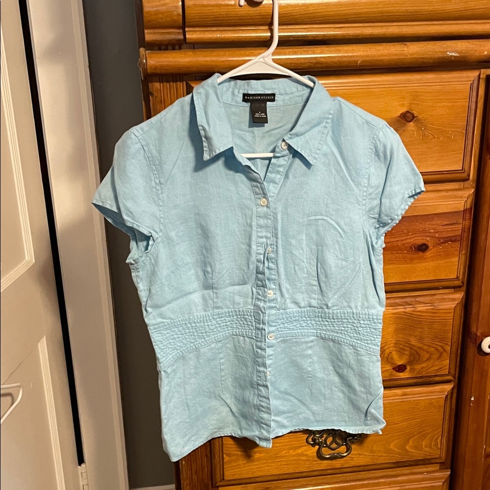 Lauren Ralph Lauren Light Blue Short Sleeve Shirt